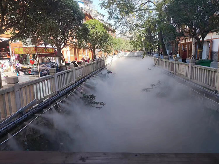 福建三明宁化县宁阳古街雾森造景